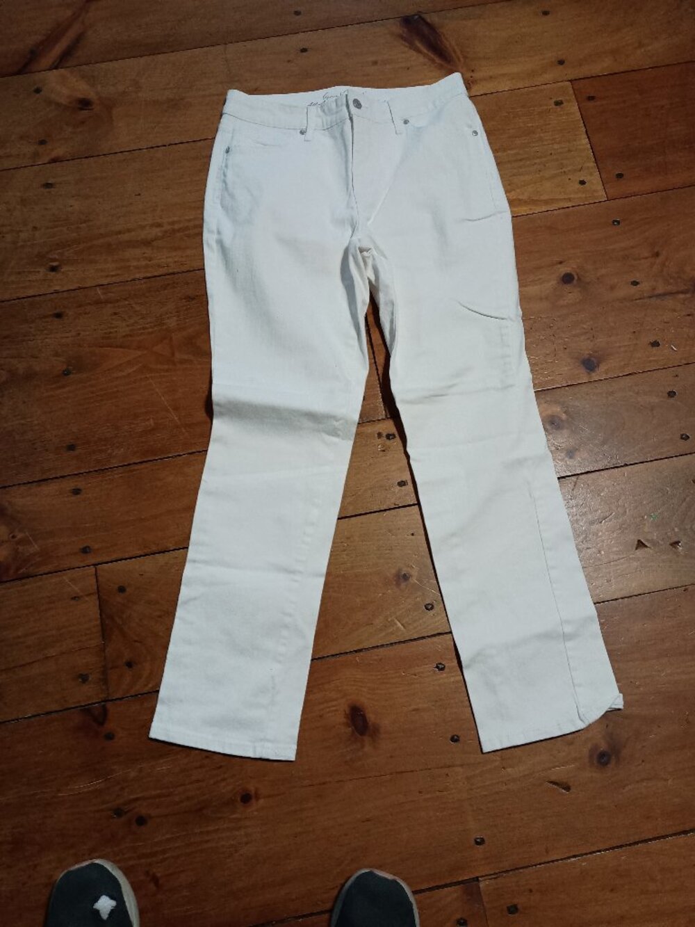 Gloria Vanderbilt size 8 Rail Straight slimming white jeans NWOT